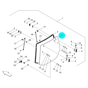 SZYBA TYŁ MCCORMICK X2, LANDINI MISTRAL 2 6722174A1