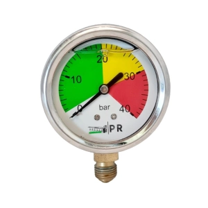 MANOMETR GLICERYNOWY Ø 63 0-40 BAR GWINT 14″