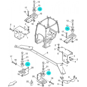 PODUSZKA KABINY MCCORMICK V LANDINI V 1612171M1