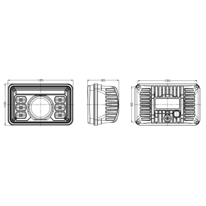REFLEKTOR LAMPA PRZEDNIA LED 69W ZAMIENNIK MCCORMICK, LANDINI, JOHN DEERE TT.16603
