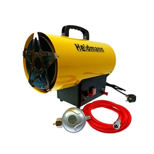 NAGRZEWNICA GAZOWA 15KW  WĄŻ Z REDUKTOREM HEIDMANN H00751