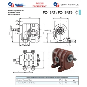 POMPA HYDRAULICZNA C-330 WZMOCNIONA HYDROTOR TUCHOLA 42371292