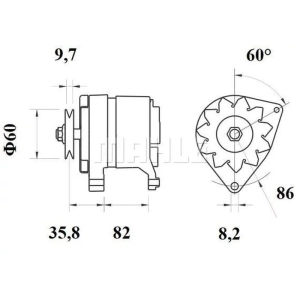 ALTERNATOR MG 429 MAHLE  MF 354 364 374 384 394