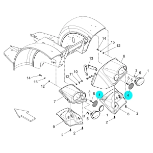ODBLASK OKRĄGŁY, CZERWONY Ø80 MCCORMICK LANDINI 4218477M91