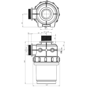 FILTR SSĄCY GWINT ZEWNĘTRZNY 1-14 32 MESH 60-100 LMIN ARAG