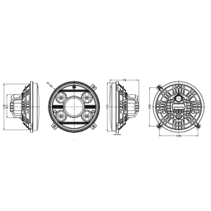 REFLEKTOR LAMPA PRZEDNIA LED 50W,OKRĄGŁA TT.16601