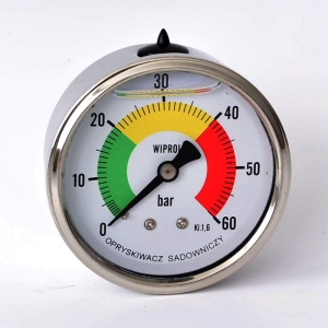 MANOMETR GLICERYNOWY M63 0-20/60 BAR GWINT G1/4" TYLNE PRZYŁĄCZE
